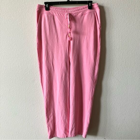 Weekends by Chico’s Pink Comfy Boho Barbie Lounge Athleisure Retro Sweatpants L - Picture 1 of 7